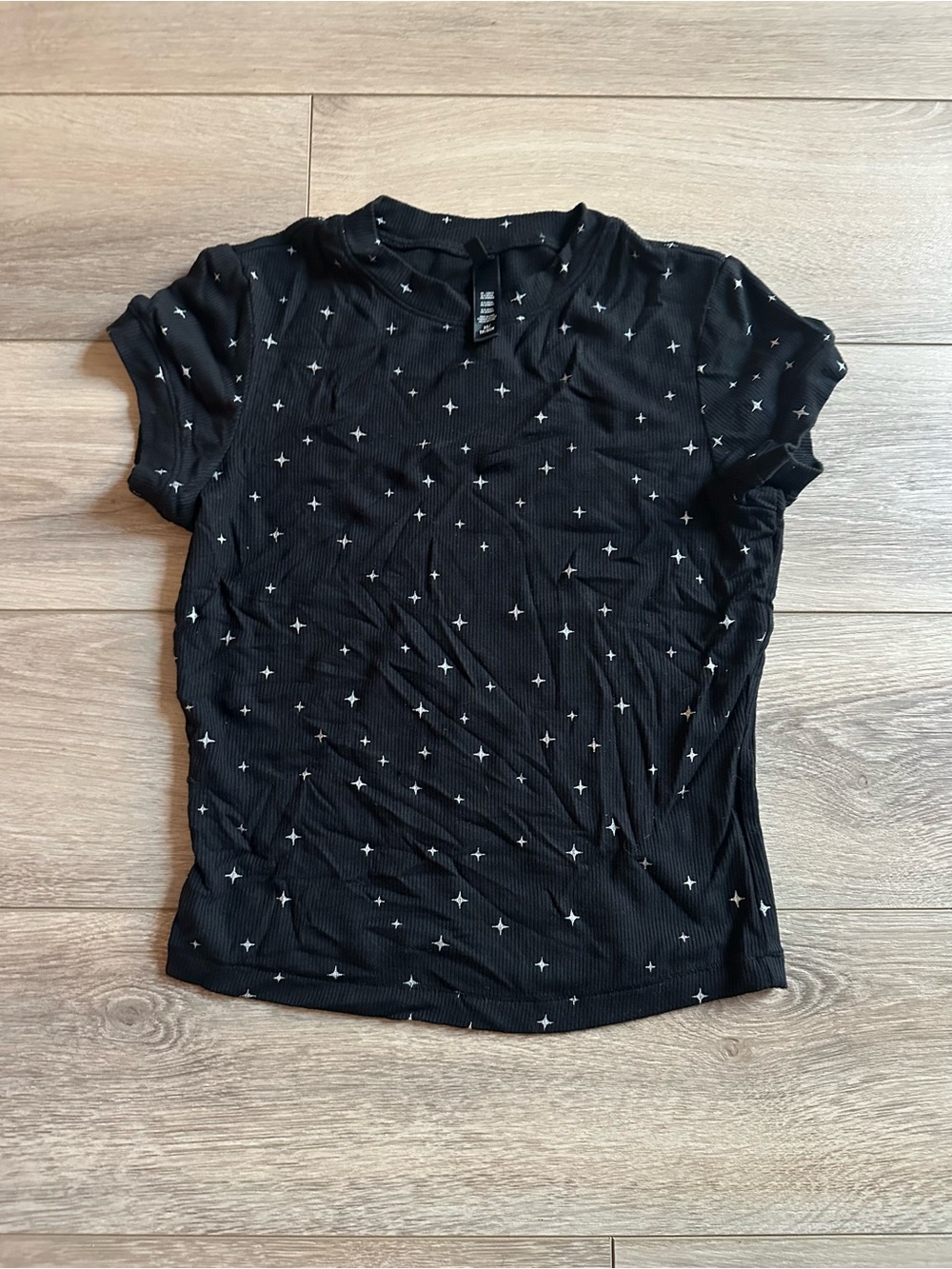 SKIMS Black Short Sleeve Star Print Tee